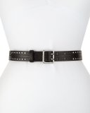 Willow Grommet-Detail Leather Belt