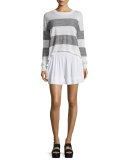Linen-Blend Pull-On Shorts