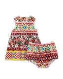 Sleeveless Mambo Shift Dress w/ Bloomers, Multicolor, Size 12-36 Months