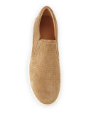 Ace Perforated Suede Skate Sneaker, Tan