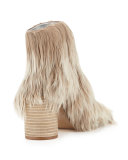 Alpaca Wood-Heel 80mm Bootie, Natural