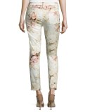 Vintage Garden Floral-Print Skinny Ankle Jeans, Multi
