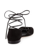 Gilligan Lace-Up d'Orsay Flat, Black