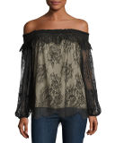 Reese Off-the-Shoulder Lace Blouse