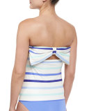 provincetown bow-back bandini swim top, adventure blue