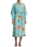 Peranakan Floral-Print Long Robe
