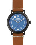41mm Runwell Leather Watch, Brown