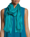 Hishigata Silk Shibori Scarf, Myrtle