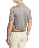 Needle-Stripe Linen-Cotton Polo Shirt