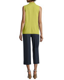 Ribbed Cashmere V-Neck Magnet-Close Cardigan