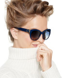 Plastic Cat-Eye Sunglasses