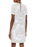 Taika Floral Sequin Shift Dress