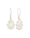 Pearlescent Teardrop Earrings, Rose Golden