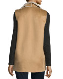 Royce Shawl-Collar Vest, Camel