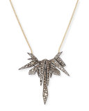 Two-Tone Spike Crystal Pendant Necklace