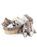 Ziggy Plush Gift Basket, Slate