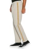 Classic Chino Trousers with Golden Passementerie Trim, Tan