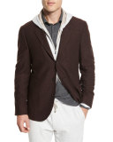 Rustic Quilted Wool Vest, Anthracite