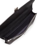 Cadogan Leather Flap Briefcase, Black