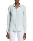 Tate Button-Front Chambray Shirt, Reese