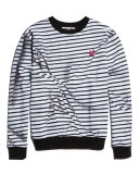 Trompe L'Oeil Broken-Stripe Sweatshirt