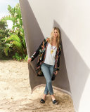 Jazzy Kimono-Style Printed Jacket