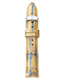 18mm Alligator Watch Strap, Blue