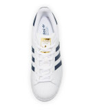 Superstar Original Fashion Sneaker, White/Navy