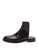Leather Cutout Boot Sandal, Black