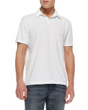 Sueded Jersey Polo Shirt, White