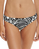 Adele Printed Ruched Hipster Swim Bottom