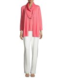 Linen Knit Tunic, Coral  