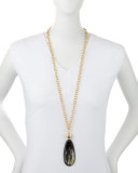 Mixed Dark Horn Pendant Necklace
