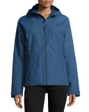 Hooded Waterproof Zip-Front Jacket