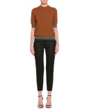 Kim Skinny Cropped Pants, Dark Gray