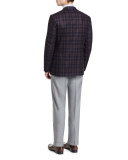 Check Dress Shirt, White/Blue