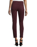 Brushed Sateen Skinny Ankle Jeans