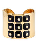 18k Pyramide Collection Onyx & Diamond Cuff