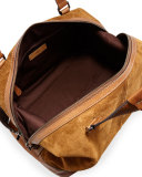 Chris Suede Overnight Duffel Bag, Sand