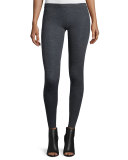 Ronnie Ribbed Wool Leggings, Charcoal