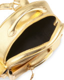 PHD Shiny Leather Backpack, Gold