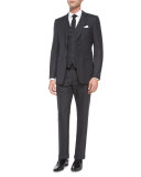 Prince of Wales Three-Piece Suit, Charcoal