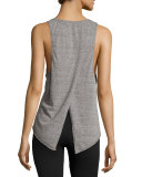 Pacific Pintuck Muscle Tank Top, Gray