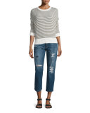 The Ex-Lover Distressed Cropped Jeans, Nicola