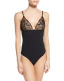 Love and Lust Thong Bodysuit, Black