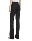 Side-Button Sailor Pants, Black