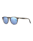 Men's Plimsoul Round Sunglasses, Gray/Blue