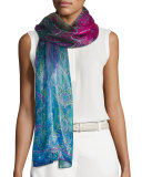 Dhely Metallic Paisley Ombre Scarf