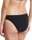 Ajourage Couture Low-Rise Swim Bottom, Black