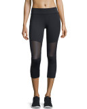 Aileen 3/4-Length Compression Tights, Black 